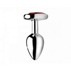 Plug anal aluminio con joya de corazón