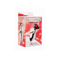 Plug anal aluminio con joya de corazón