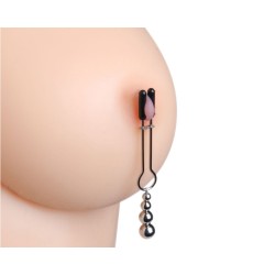 Pinzas con cuentas plateadas Master Series
