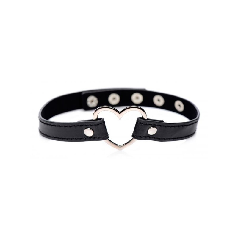 Collar BDSM Sweet Heart Black Master Series Collar BDSM Sweet Heart Black Master Series