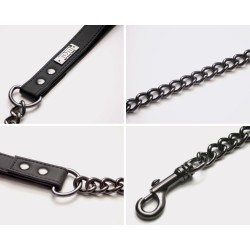 Correa con cadena de metal para collar Bondage Tom of Finland