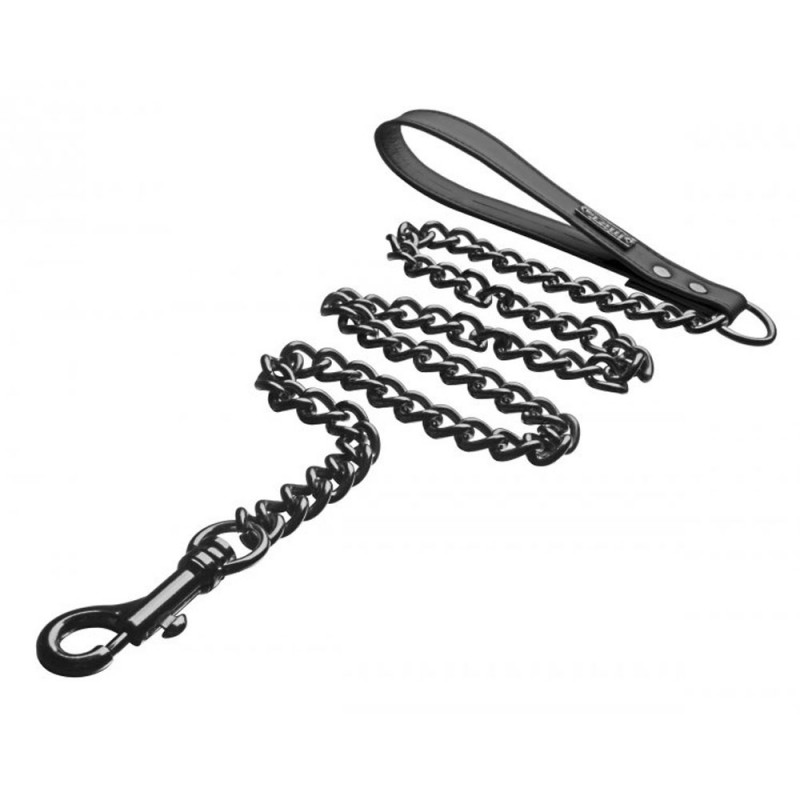 Correa con cadena de metal para collar Bondage Tom of Finland Correa con cadena de metal para collar Bondage Tom of Finland