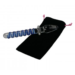 Dildo con textura y plug anal de vidrio Kundalini Prisms