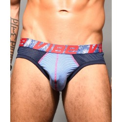 Vibe Stripe Sports Mesh Brief