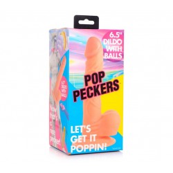 Dildo realista con testículos Pop Peckers