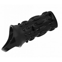 Funda para pene texturizada con agarre testicular