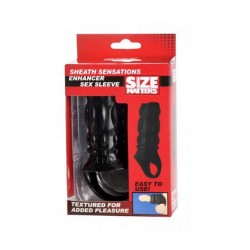 Funda para pene texturizada con agarre testicular